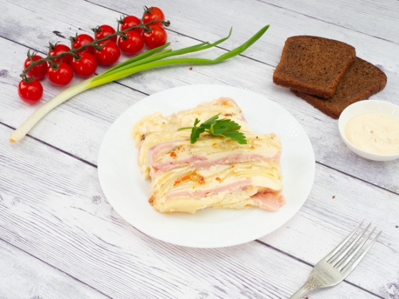 Фритта с картофелем и ветчиной