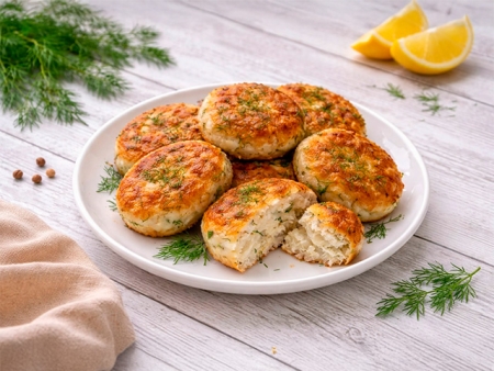 Рыбные биточки с укропом и цедрой