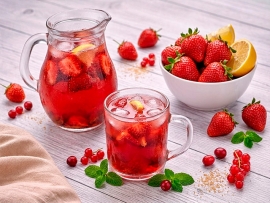 Морс клубника-лимон