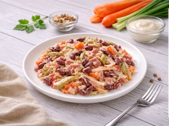 Салат "Немецкий" с фасолью