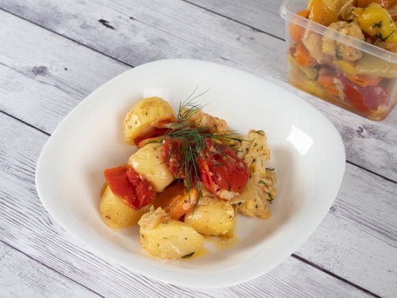 Овощное рагу с картофелем и тыквой